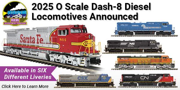 2025 O Scale Premier Dash-8 Diesel Locomotives Announced